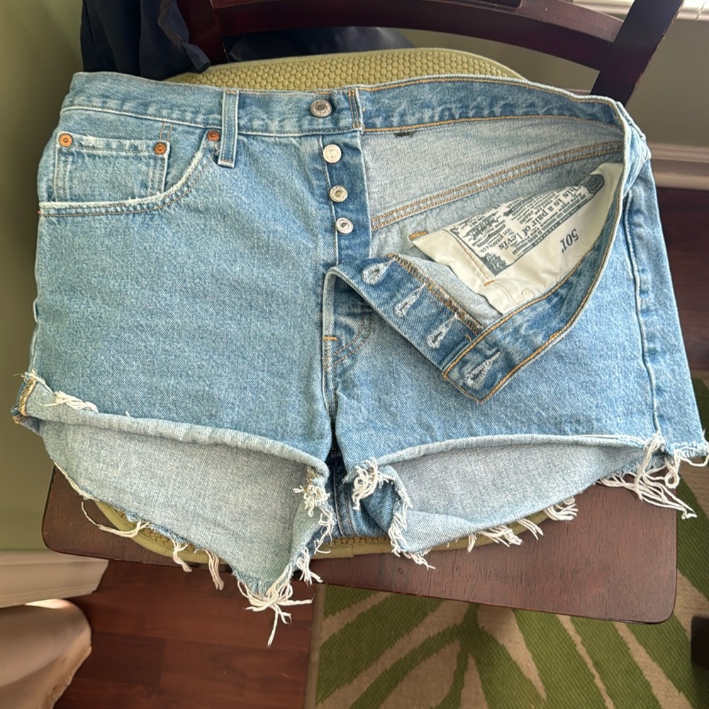 Lighter wash Jean short worn only a few times